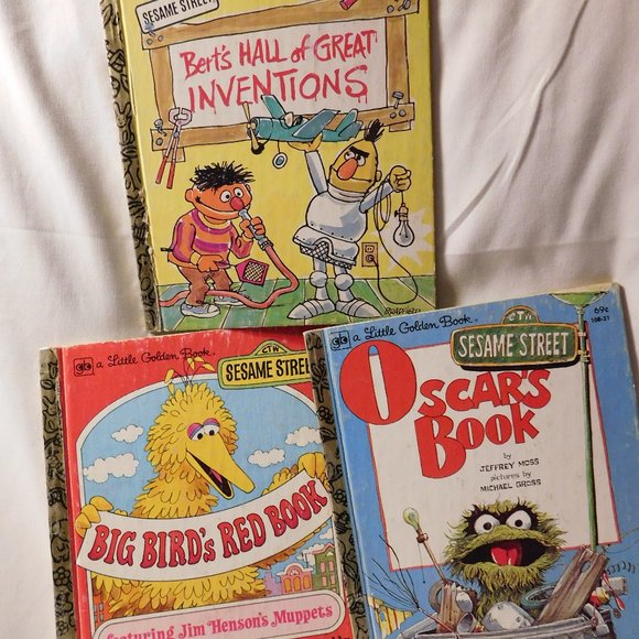 Vintage Sesame Street Little Golden Books Lot of 3 Books - Picture 1 of 9